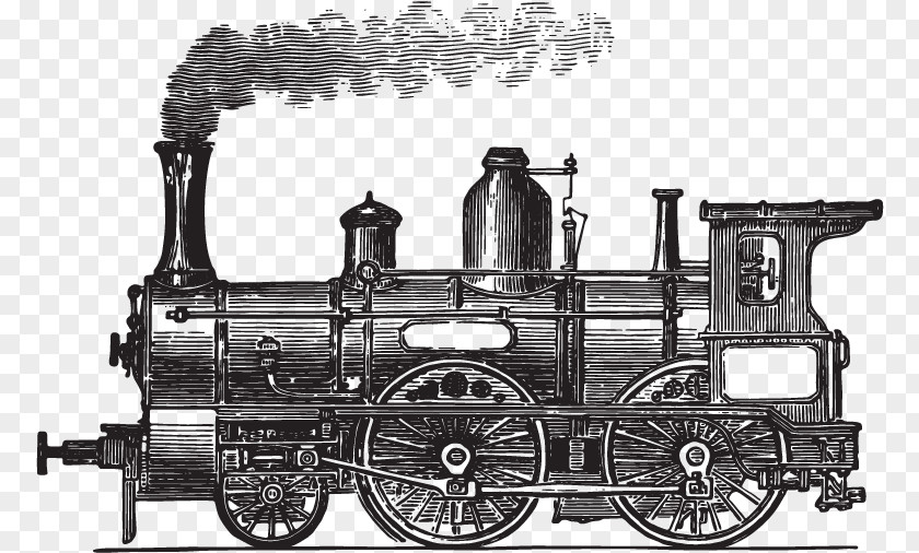 Rolling Engine Train Cartoon PNG