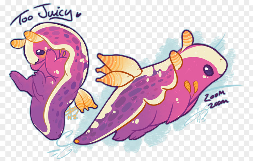 Nudibranches Clip Art Illustration Pink M Invertebrate Marine Mammal PNG