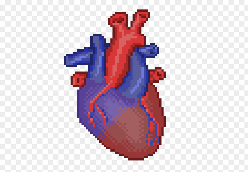 Pixel Art Heart Anatomy Organ PNG art Organ, molding clipart PNG