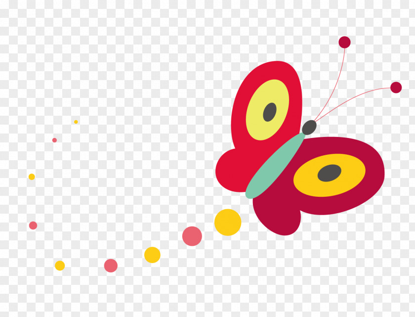 Butterfly Kite Cartoon Illustration PNG