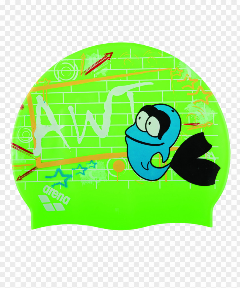 Punk BlueCap Swim Caps Arena Awt Multi AWT Fish Cap PNG