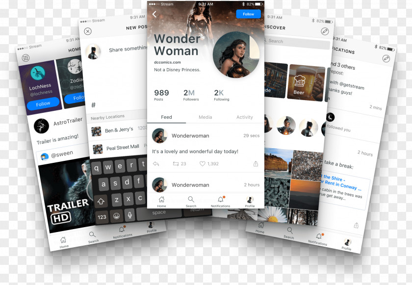 Ui Kit Social Media User Interface Design Networking Service PNG