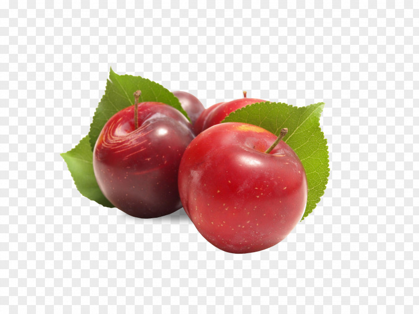Cherry Fruit Plum Apple PNG
