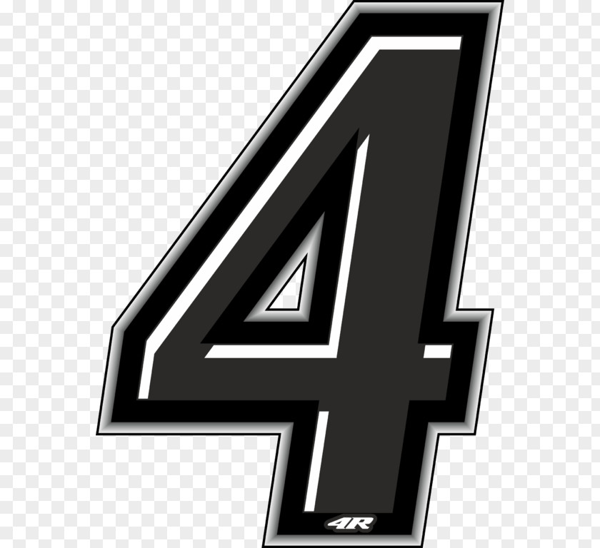 Cool Moto Black Number White Color Sticker PNG