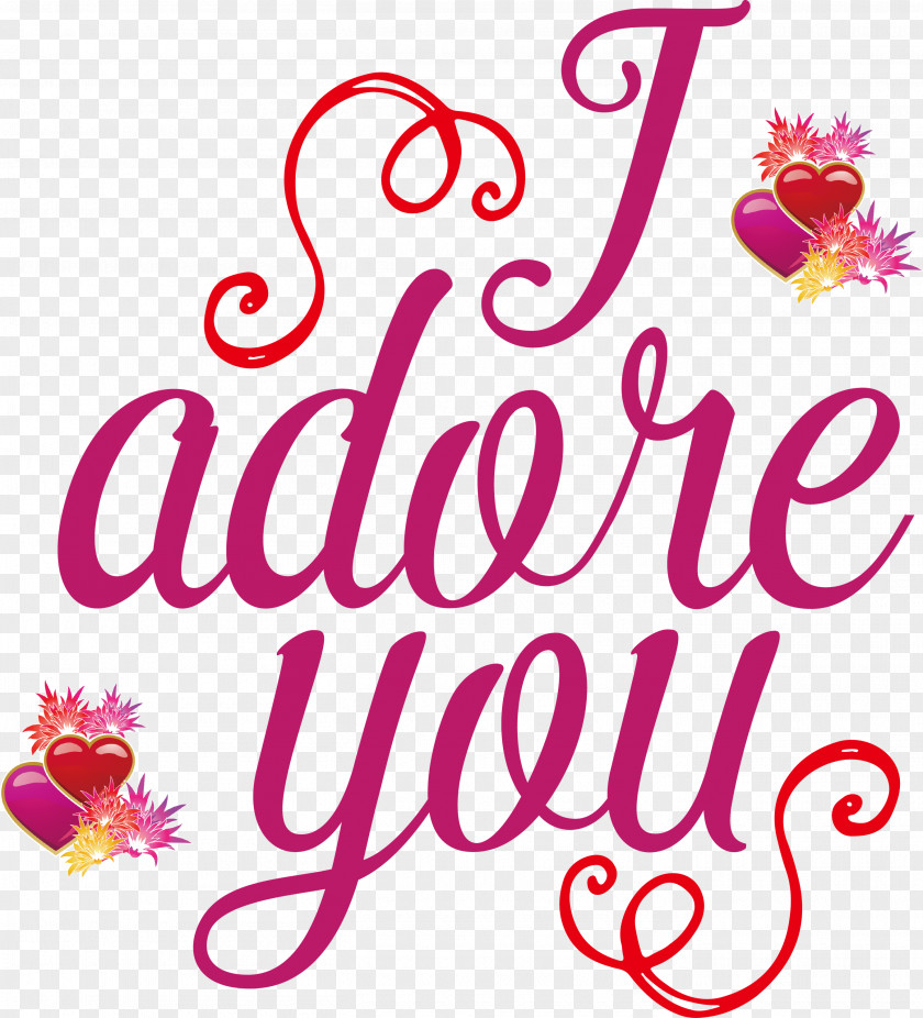 I Adore You Valentines Day Quote PNG