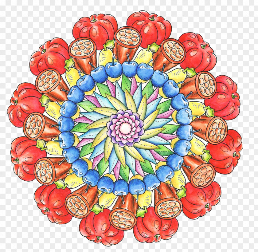 Wind Mandala Coloring Book Flower Email Fruit PNG