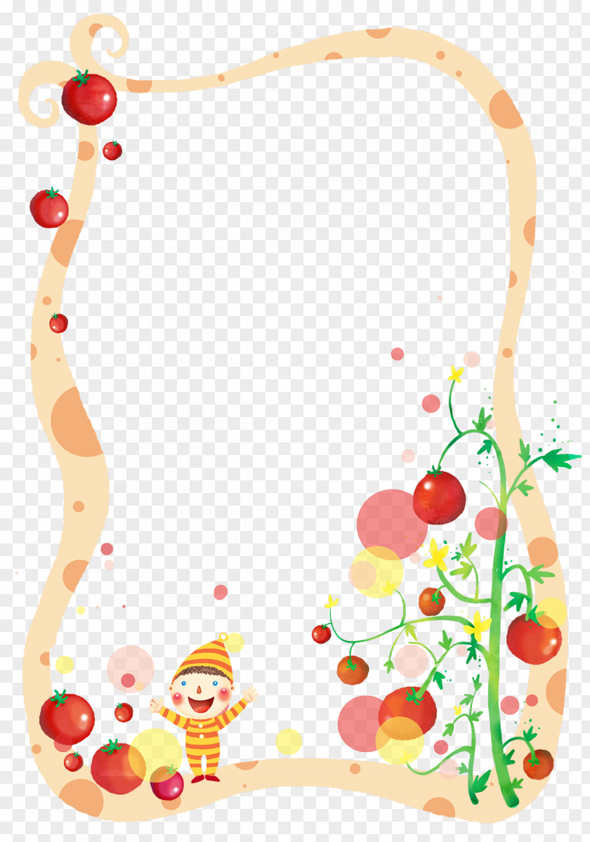 Hand-painted Decorative Lace Vine Tomato Drawing PNG