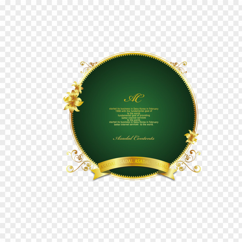 Round Black Green Gift Card Picture Frame Graphic Design Illustration PNG
