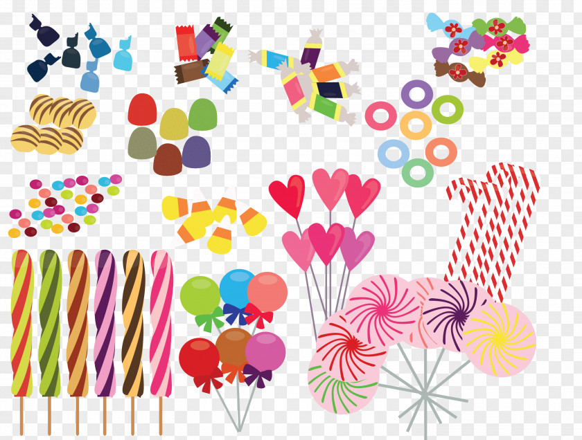Vector Lollipop Cupcake Gumdrop Candy Clip Art PNG