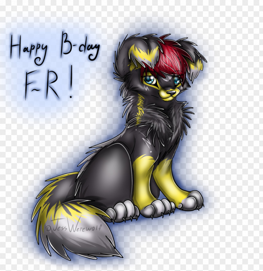Happy B.day Cat Canidae Dog Legendary Creature PNG