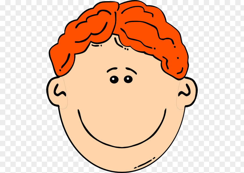 Redhead Cartoon Cliparts Sadness Smiley Face Boy Clip Art PNG