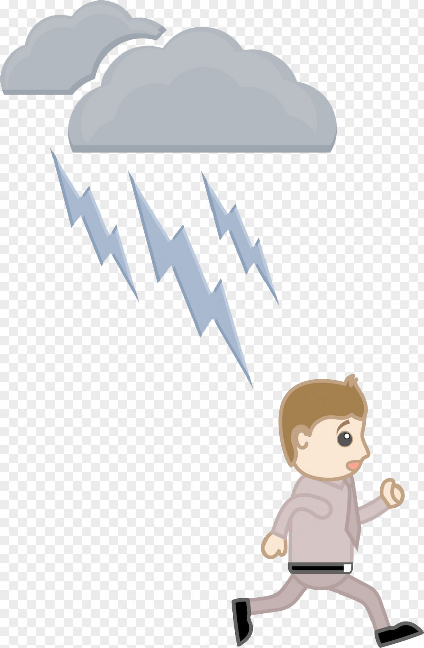 Thunderstorm Weather Walking Clip Art PNG