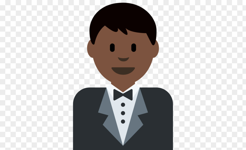 Emoji Domain Tuxedo Man Dark Skin PNG