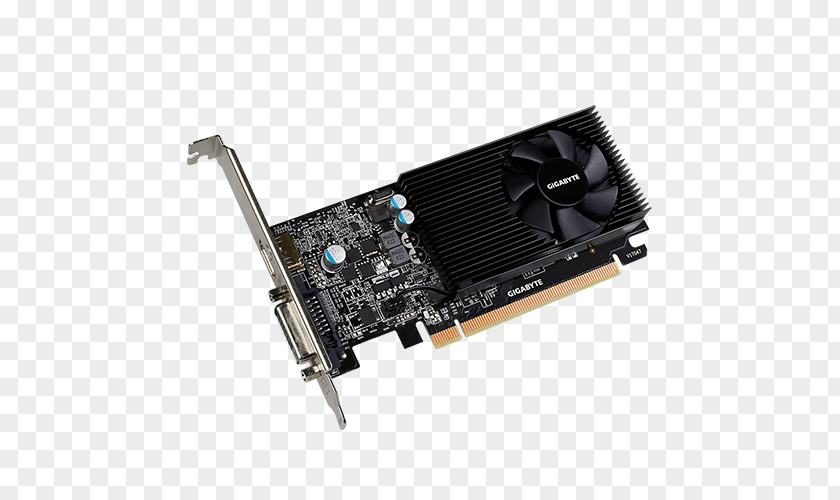 Nvidia Graphics Cards & Video Adapters GDDR5 SDRAM Gigabyte Technology Processing Unit GV-N1030D4-2GL GeForce GT 1030 2GB Low-Profile Card PNG