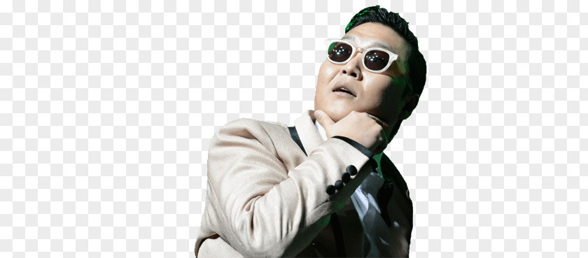 Psy Looking Up PNG Up, wearing gray framed sunglasses illustration clipart PNG