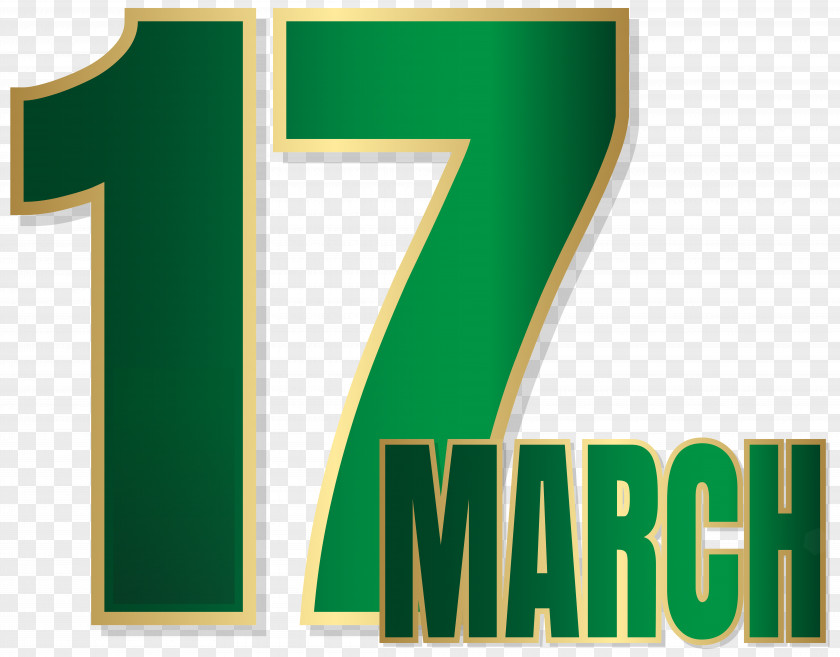 Gold Heart Saint Patrick's Day March 17 Clip Art PNG