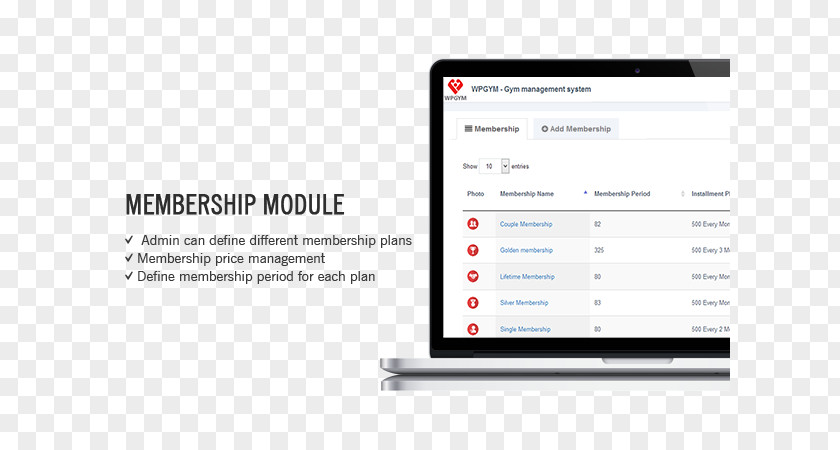 Gym Plan Fitness Centre Management System Membership Software PNG