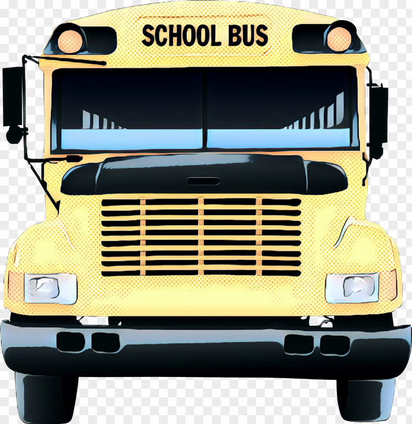 Hood Grille School Bus Cartoon PNG