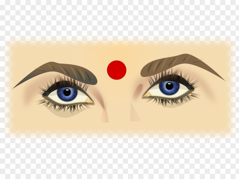 EYE CARE Bindi Woman Female Face Clip Art PNG