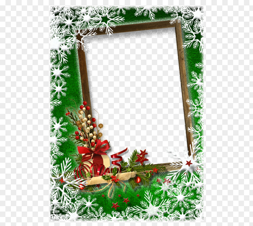 Romantic Christmas Frame Card New Year Picture Greeting PNG