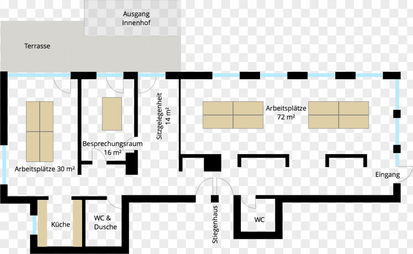 Coworking Space Floor Plan Starfish Aspern Office Architectural PNG