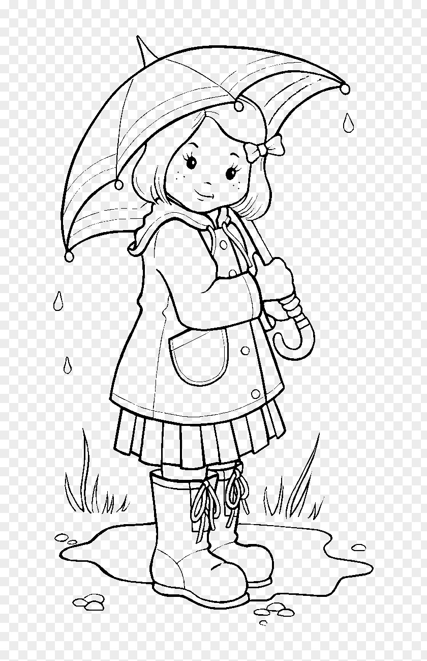 Rain Coloring Book Colouring Pages Wet Season PNG