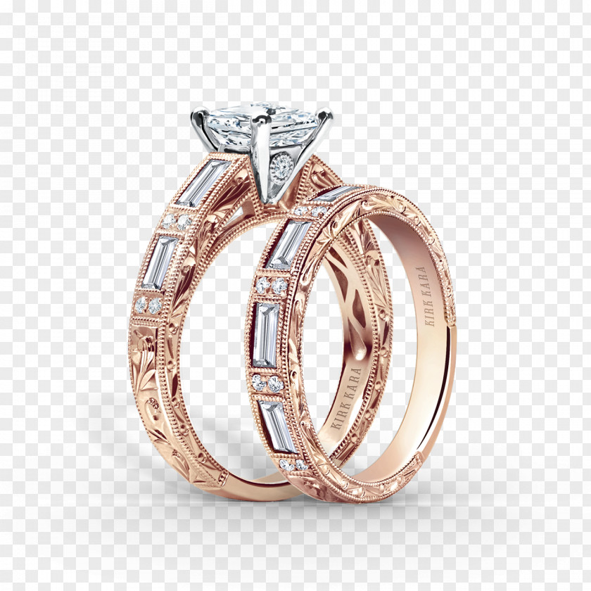 Ring Engagement Wedding Princess Cut Diamond PNG