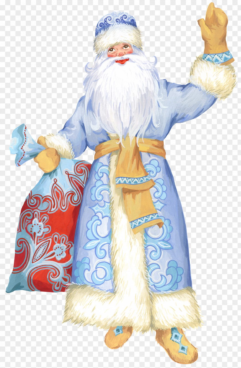 Santa Ded Moroz Snegurochka New Year Tree Grandfather PNG