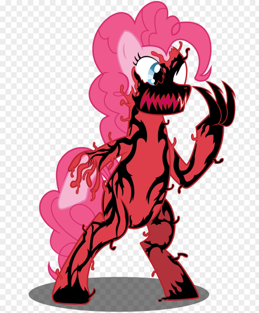 Carnage Pinkie Pie Venom Pony Spider-Man Symbiote PNG