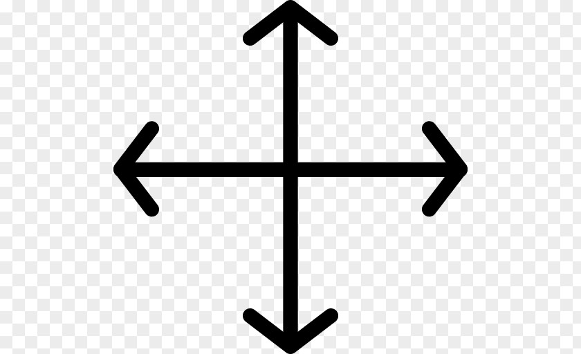 Cross Arrow Pointer Cursor PNG
