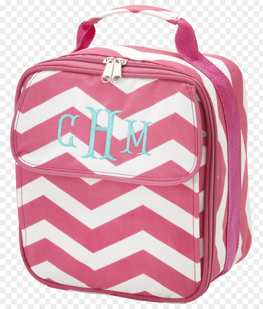 Pink ChevRon Tote Bag Lunchbox Monogram PNG