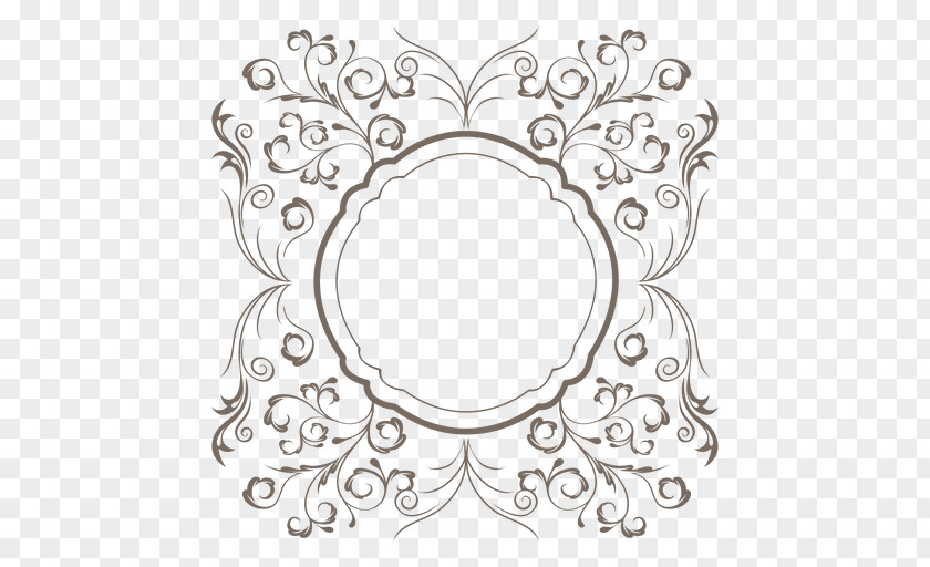 VICTORIAN AGE Floral Design Picture Frames Drawing Clip Art PNG