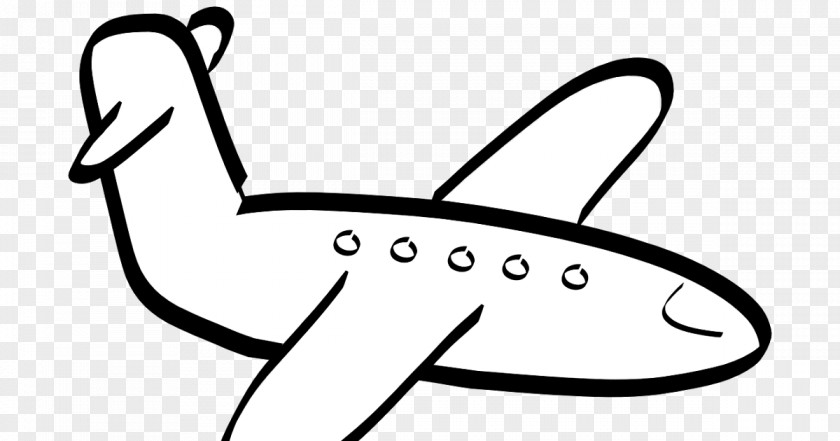 Airplane Aircraft Black And White Clip Art PNG