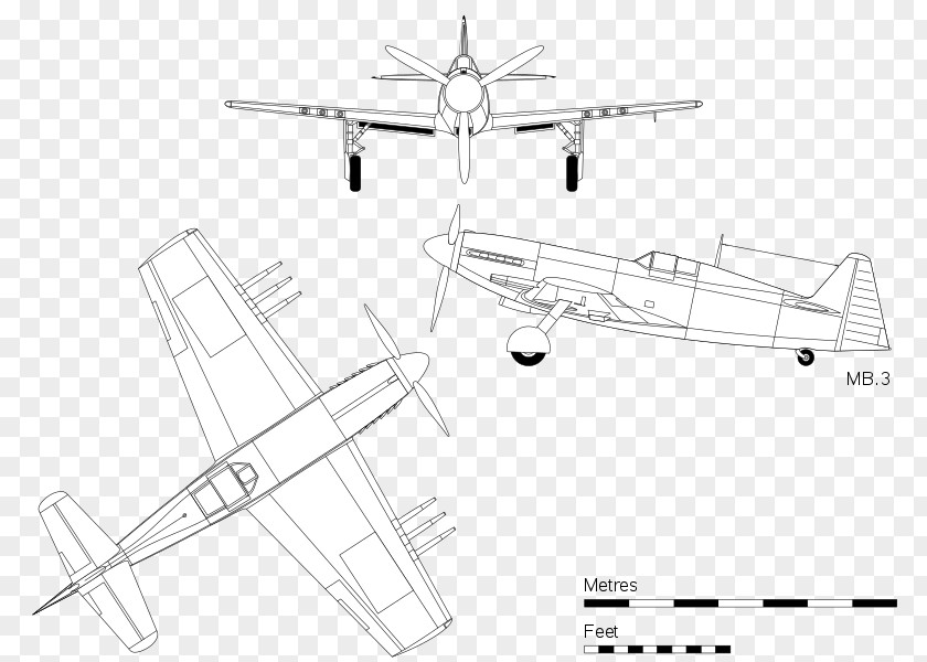 Airplane Martin-Baker MB 3 Propeller Aircraft PNG
