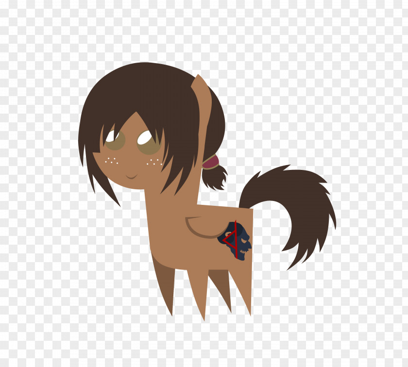Attack On Titan Scout Logo Horse Human Brown Hair Ear Black PNG