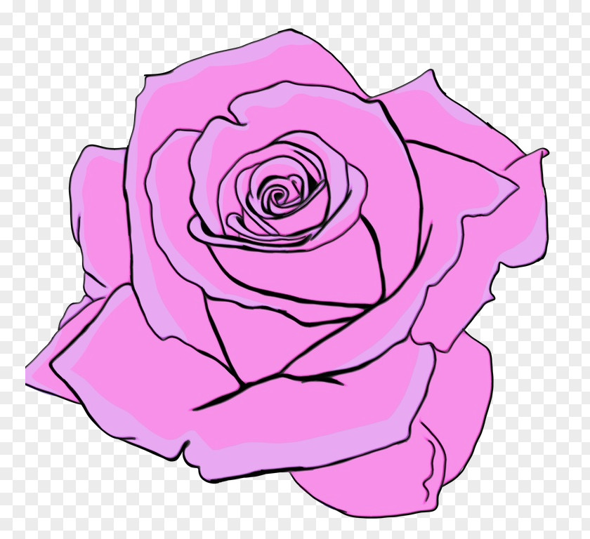 Camellia China Rose Purple Watercolor Flower PNG