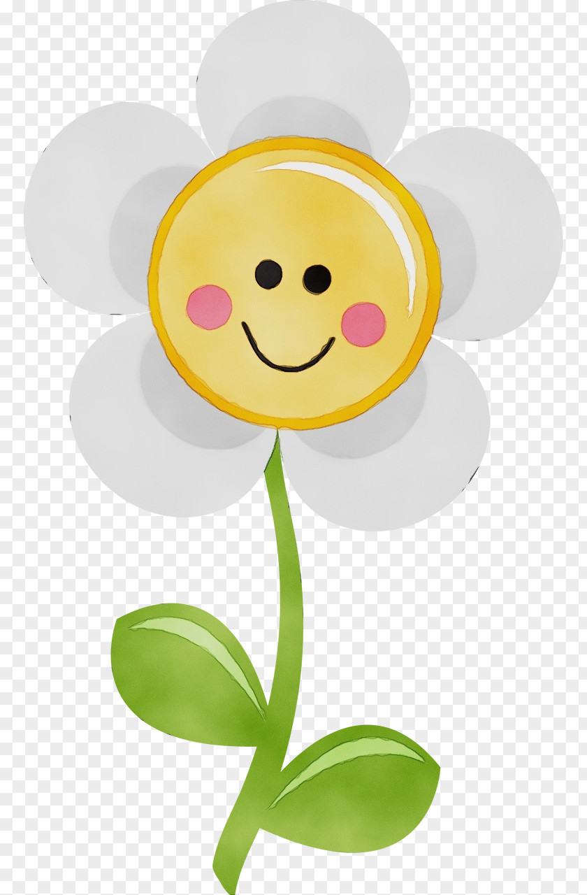 Plant Happy Watercolor Flower Background PNG