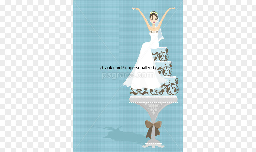 Teal Pattern Wedding Invitation Bridal Shower Bride Dress Cake PNG