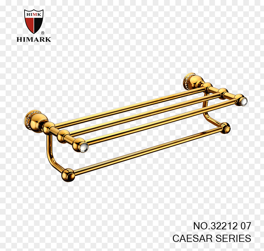 Towel Rack Heated Rail Brass Material PNG