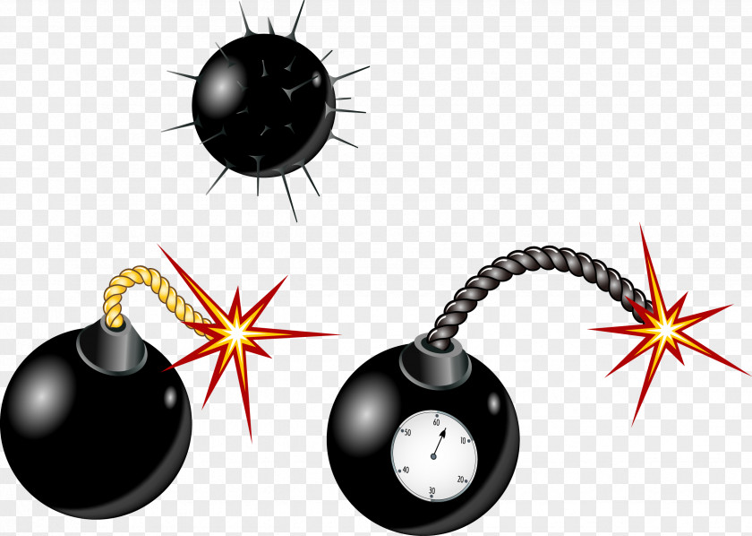 Vector Hand Painted Bombs Time Bomb Explosion Nuclear Weapon PNG