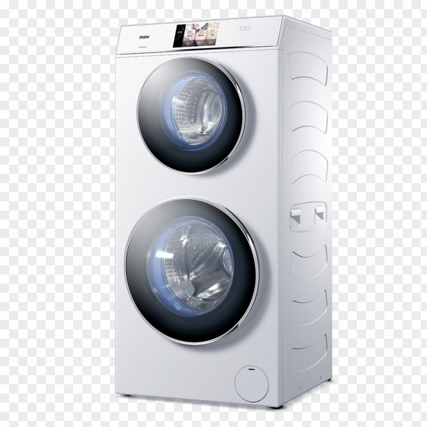 Washing Machines Haier Duo HW120-B1558 Home Appliance Combo Washer Dryer PNG