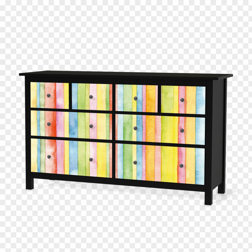 Watercolor Stripes Hemnes Bedside Tables Commode Drawer Living Room PNG