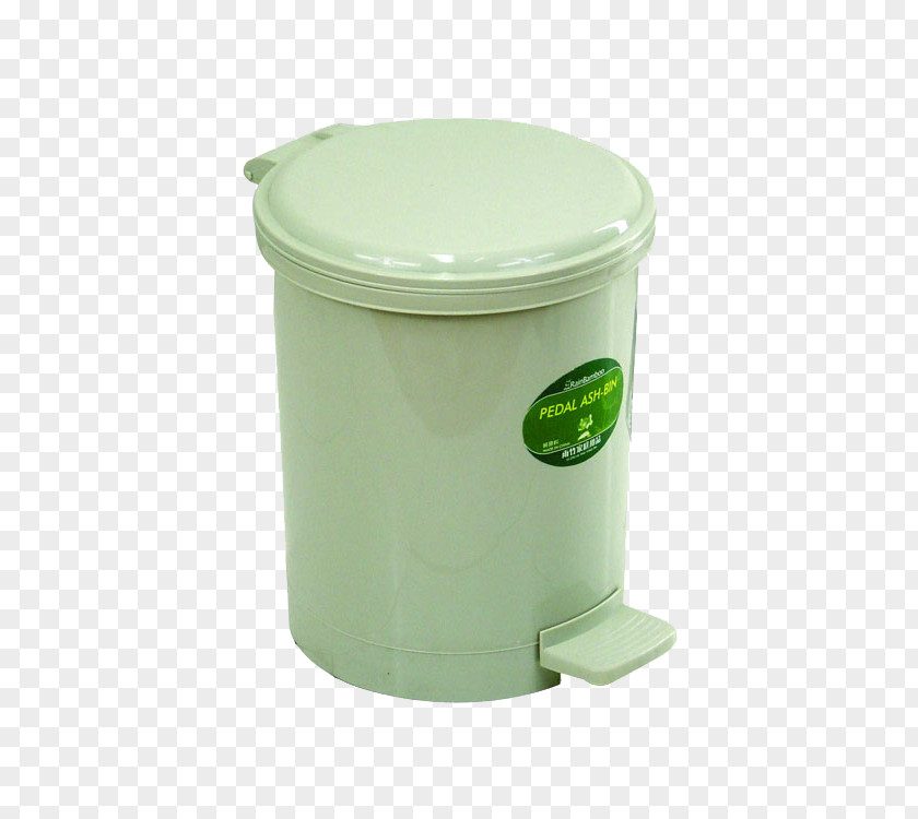 Green Trash Can Plastic Waste Container PNG