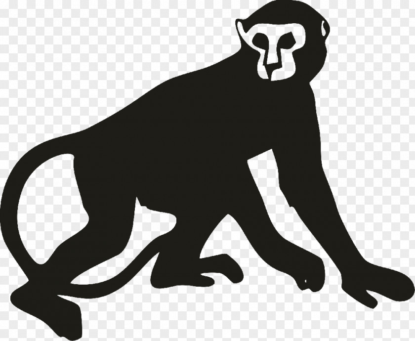 Silhouette Primate Ape Clip Art PNG