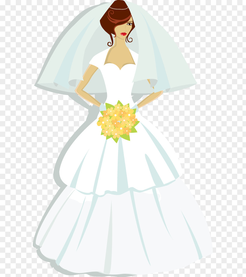 Women Wear A Wedding Dress Contemporary Western T-shirt Bride PNG