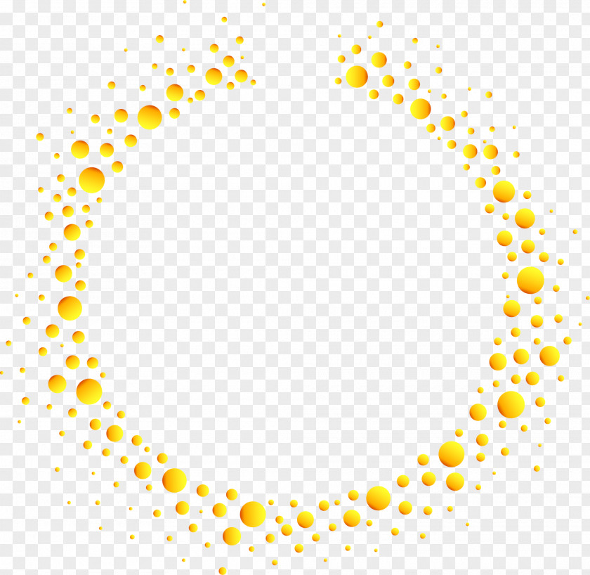 Yellow Circle Frame Disk PNG