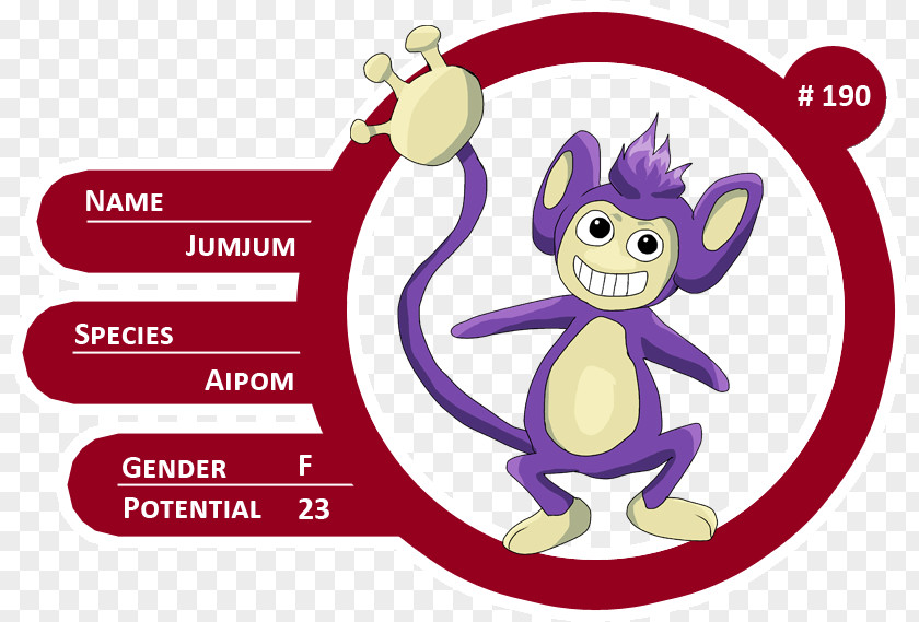 Aipom Pokemon Vertebrate Character Clip Art PNG