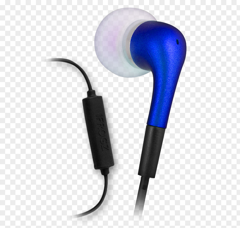 Headphones IFrogz Audio Luxe Blue Headphone Corded Microphone ZAGG IFROGZ EarPollution D33 PNG