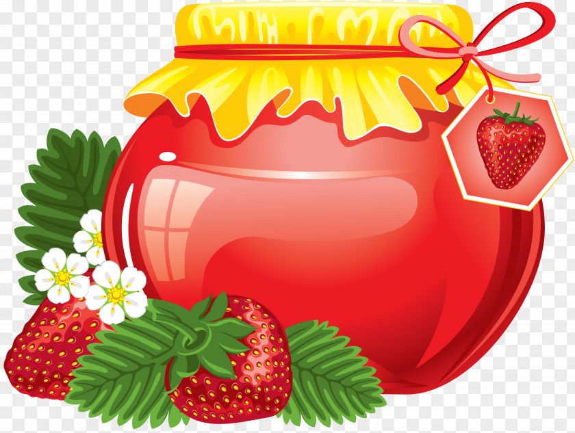 Jar Strawberry Cartoon Fruit Preserves Clip Art PNG