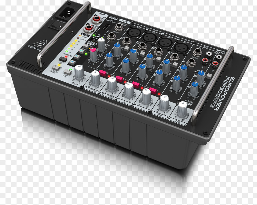 Microphone Behringer Europower PMP500MP3 500W 8-Channel Powered Mixer Audio Mixers BEHRINGER PMP550M PNG